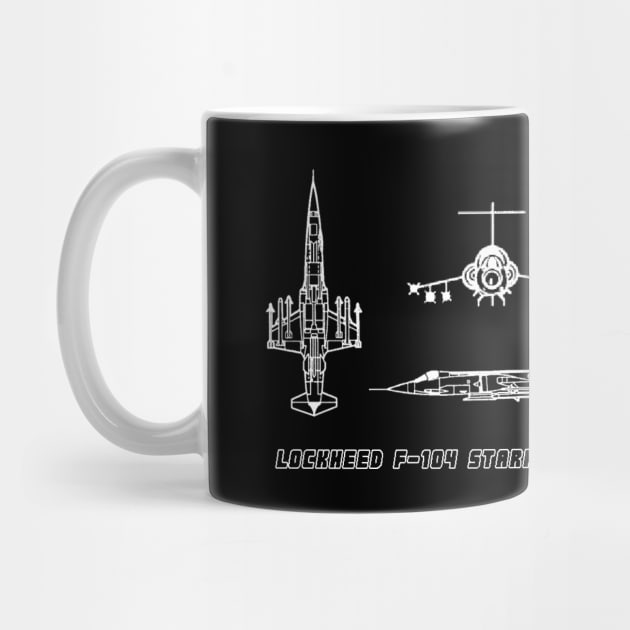 Lockheed F-104 Starfighter (white) by Big Term Designs